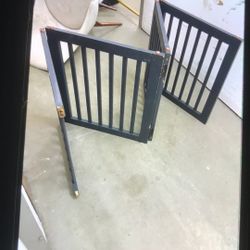 Small Wood Gate Enclosure One Side Damaged 