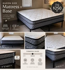 Queen mattress + Base