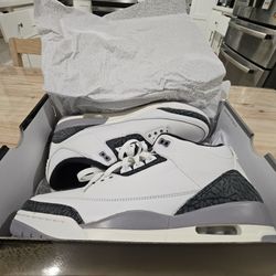 Air Jordan 3 Retro Cement Gray Size 12 Mens DS