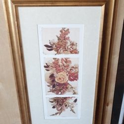 Framed And Matted Collector 3 Panel Piece 