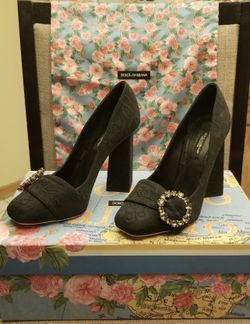 Dolce & Gabbana Pump with Jeweled Applique Buckle