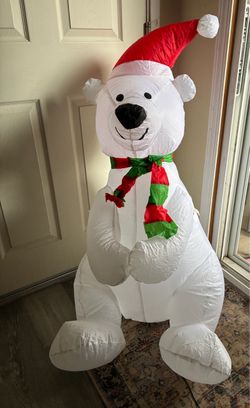 3.5’ tall Light Inflatable Christmas Polar Bear