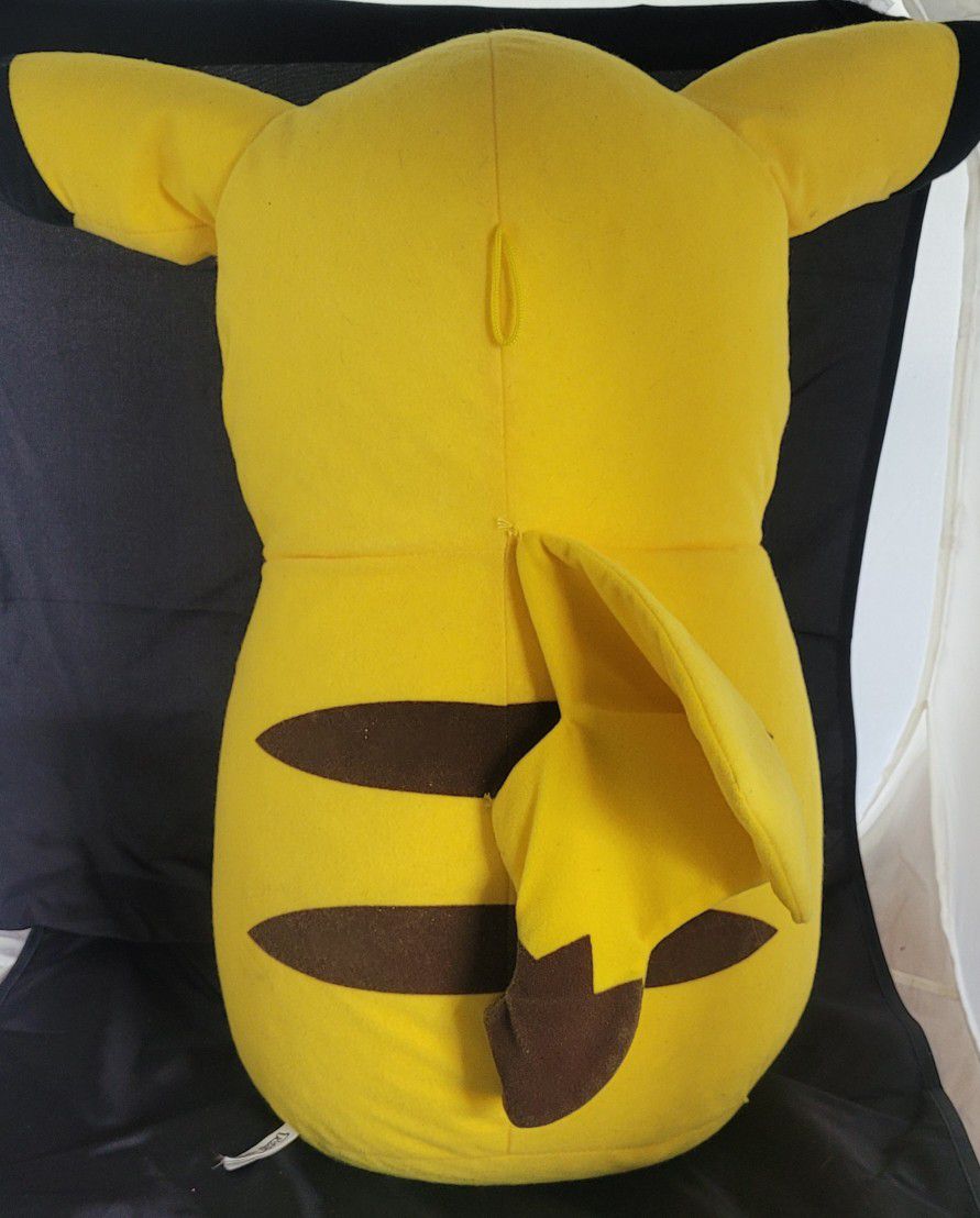 Official POKEMON Pikachu Pillow Full Body Stuffed Plush Large Nintendo 24” tall 