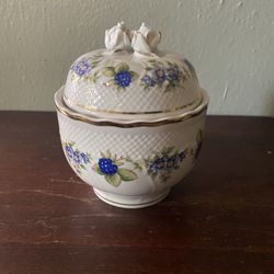 Vintage “Hollohaza” Hungary Sugar Bowl 
