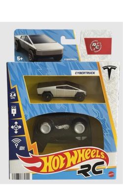 Hot Wheels RC Car, Tesla Cybertruck, 2.4 GHz Remote Controlled 1:64 Scale Vehicle