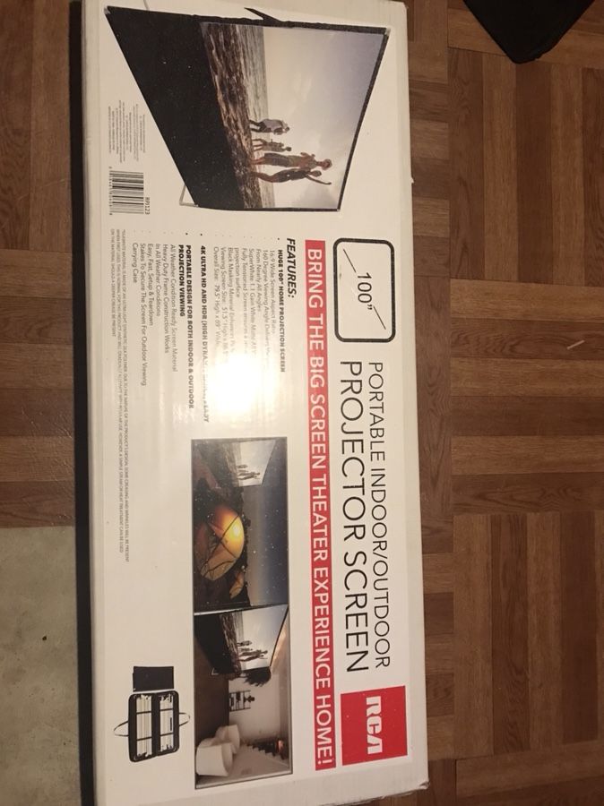 RCA 100” portable indoor/outdoor projector screen