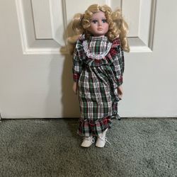 Blonde Antique Porcelain Doll 