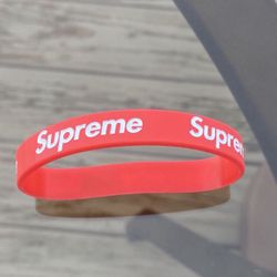 Supreme Wristband Bracelet Silicone wristband fashion unique red bracelet  jewelry - Red Color Supreme Bracelet - Hip Hop Trendy Streetwear Rare