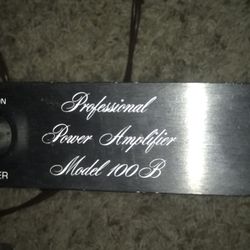 Bgm Professional Power Amplifier Rack Mount Model 100b