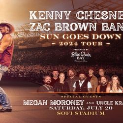 3 Tickets to Kenny Chesney, Zac Brown Band And Megan Moroney