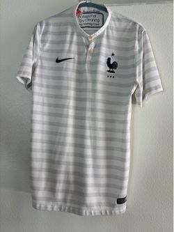Nike France FFF 2014 Away Soccer Jersey White Men’s Medium