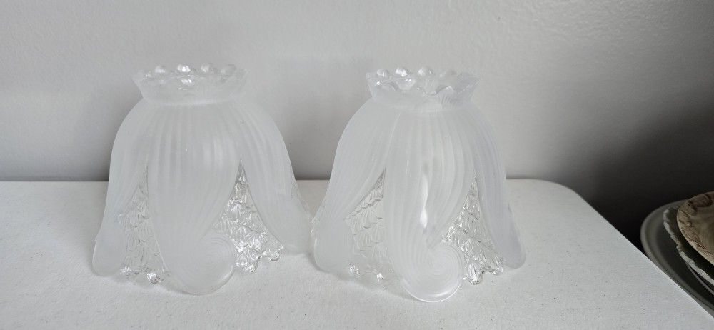 Vintage Fine Cut Glass Lamp Shade Dome for Antique Lamp Elaborate Design Details