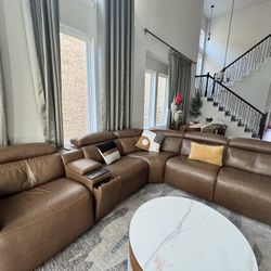 NFM Sectional Power Reclining Sofa(Negotiate Price )