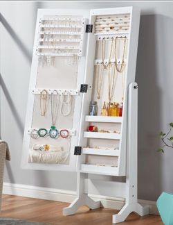 Standing Mirror Jewelry with LED lights
