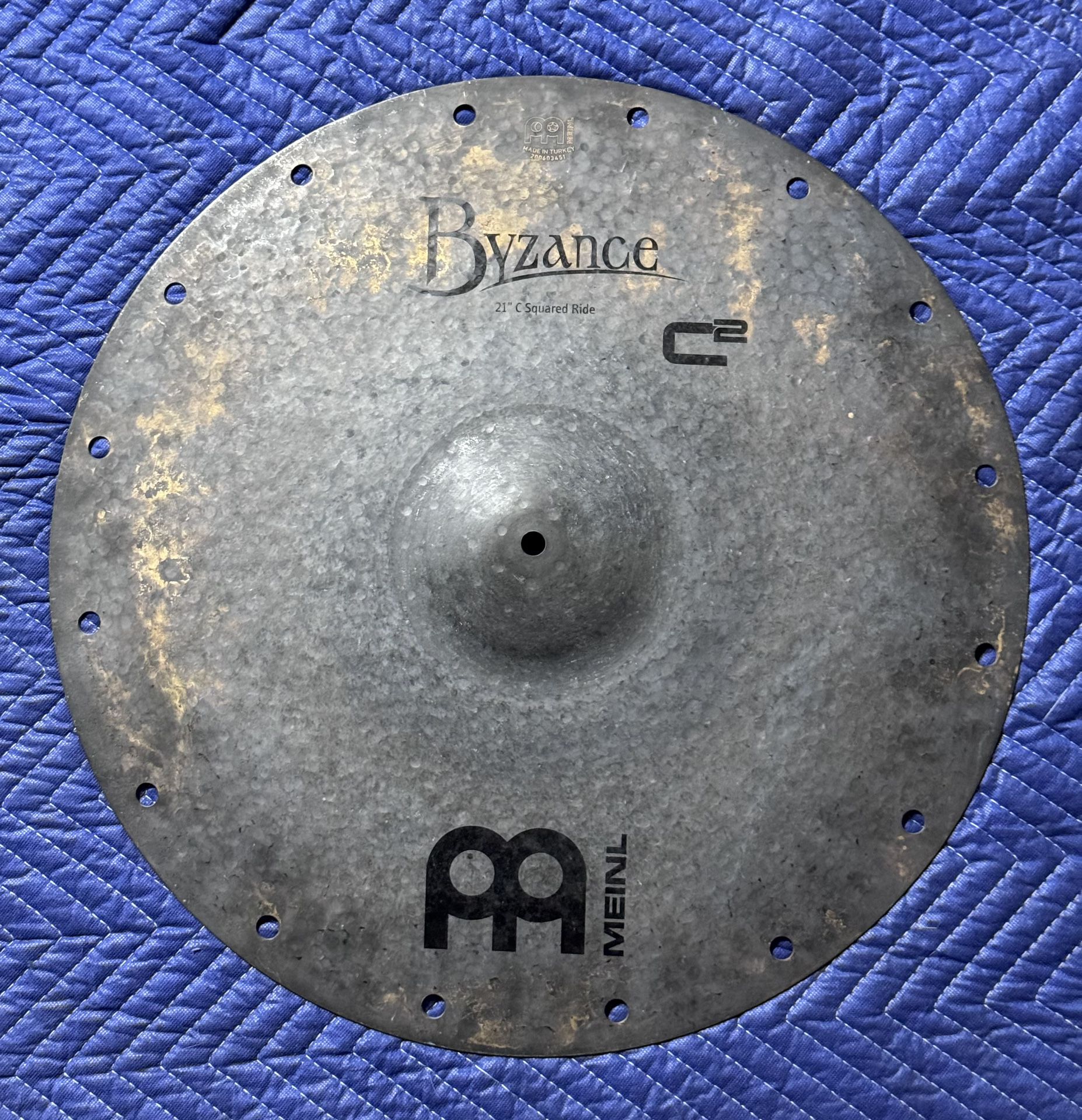 Meinl Byzance C Squared 21in Ride Cymbal For Drum Set