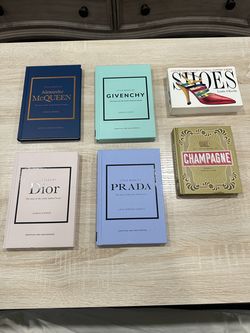 Lot of 6 books: Prada, Dior, Givenchy, Alexander McQUEEN, Champagne, Shoes
