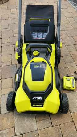 RYOBI
40V HP Brushless 21 in. Cordless Battery Walk Behind Self-Propelled Lawn Mower with (2) 6.0 Ah Batteries and Charger