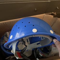 Set Of 10 BRAND NEW blue Hard Hats 