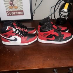 2 Pairs Of Jordan 1 Mid 