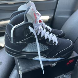 Nike Air Jordan 5 Black Metallic Reimagined Size 12