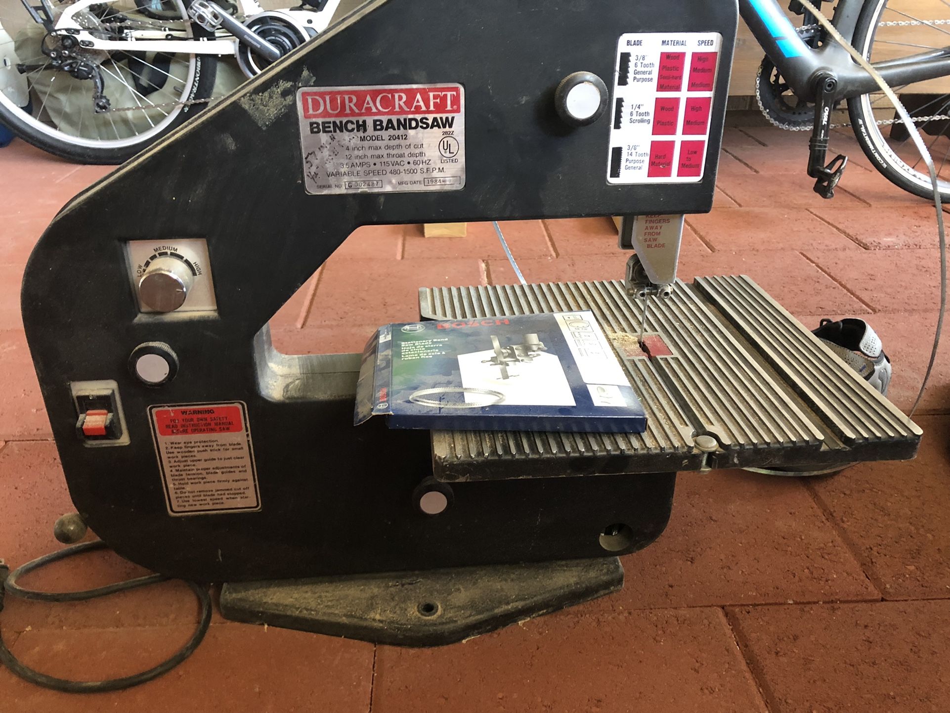 Duracraft band saw for sale in sun city az offerup