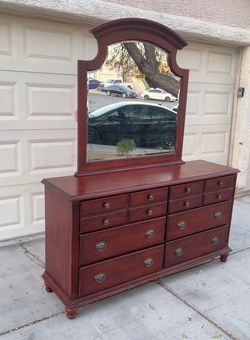 Dresser with mirror
