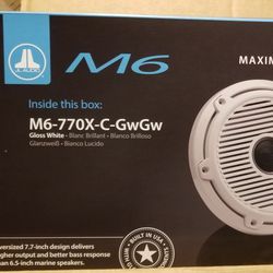 JL Audio  7.7" Marine Coaxial Speakers, White Classic Grilles (M6-770X-C-GWGW)