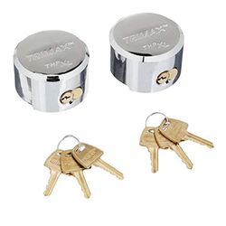 TRIMAX Hockey Puck Internal Shackle Trailer Door Locks Keyed Alike with Enlarged Lock Opening and 3/8-inch Internal Shackle Diameter (2 Pack) new box
