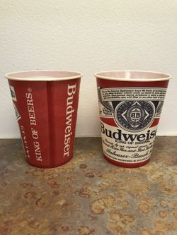 Budweiser Wax Paper Beer Cups