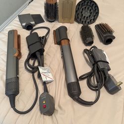 Dyson AirStrait & Dyson Air Wrap Set w/ attachments!