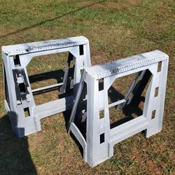 Set Of Husky Plastic Saw Horses