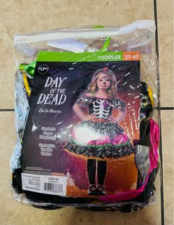 Day of the Dead Toddler Halloween Costume 3T-4T