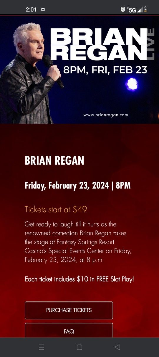 Brian Regan At Fantasy Springs Casino Resort