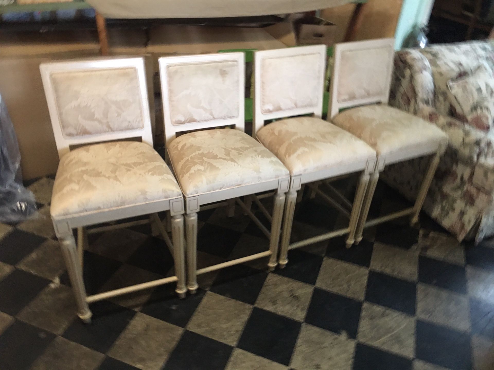 SET OF 4 COUNTER HEIGHT STOOLS