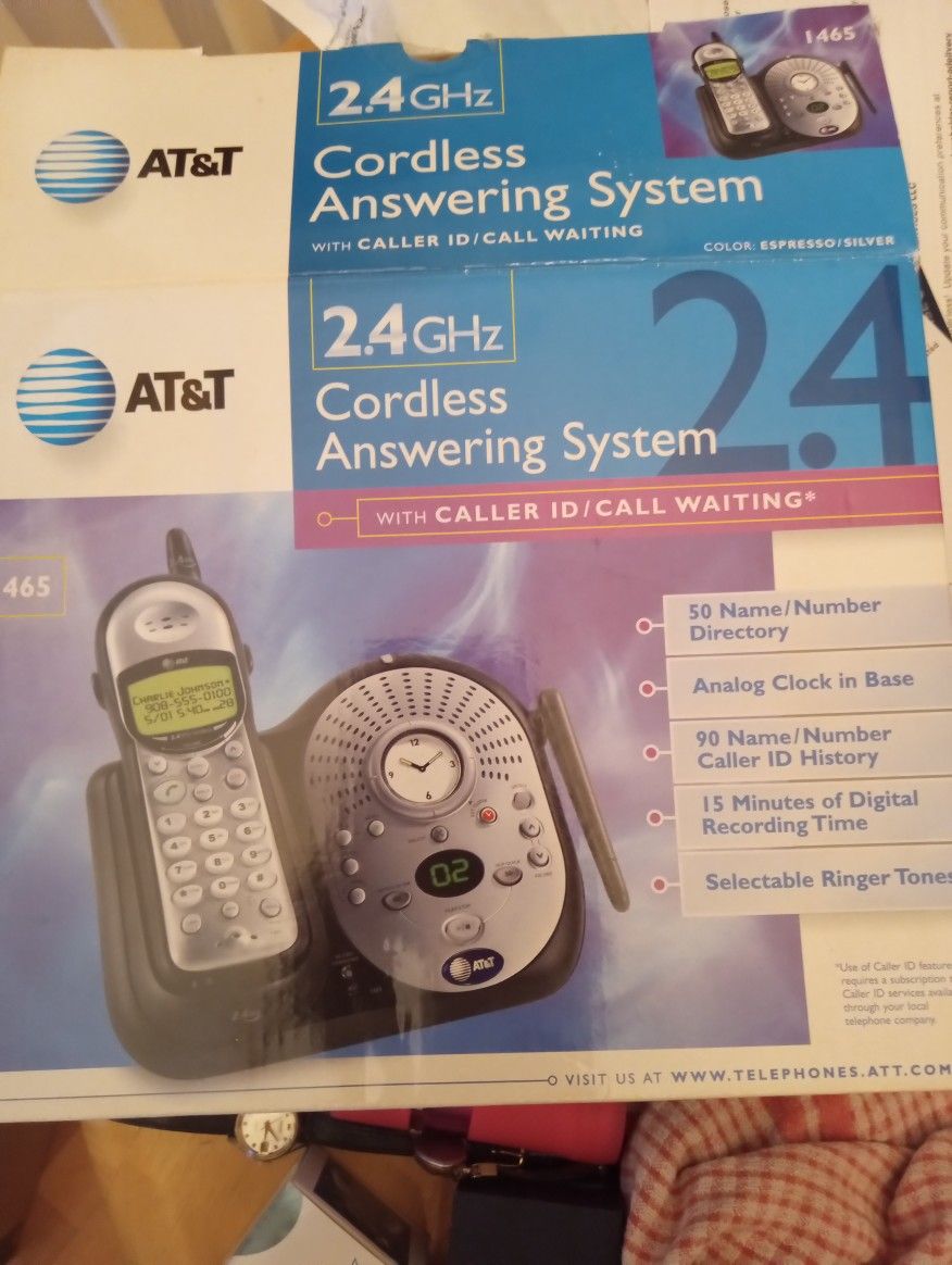AT&T, Phone, Answering Machine With Caller ID And Call Waiting. 2.4 GHz.d