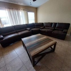 Electric Recliner Sofa, With Table.