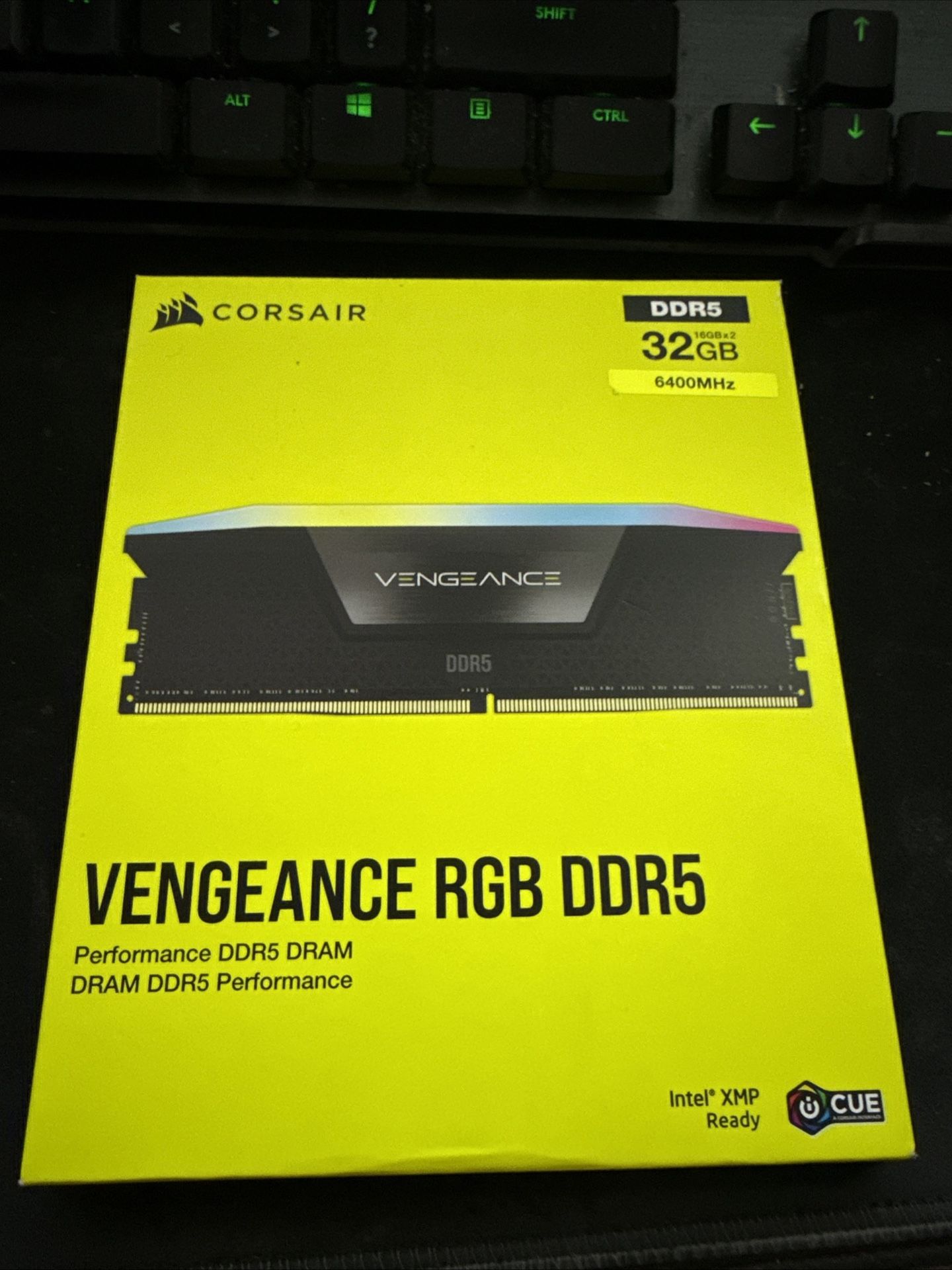New CORSAIR Vengeance DDR5 RGB 32GB (2 x 16GB) 288-Pin PC RAM 6400 Black