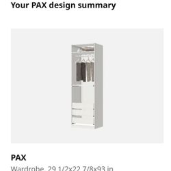 PAX Wardrobe Storage Closet