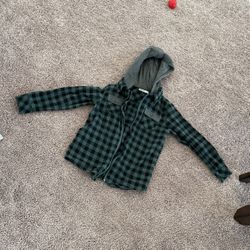 Green/Black Plaid SweatShirt