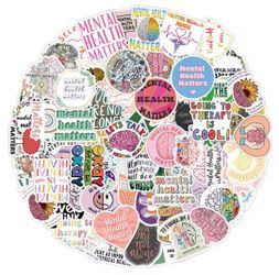 104-Pcs. Mental Health Awareness Stickers