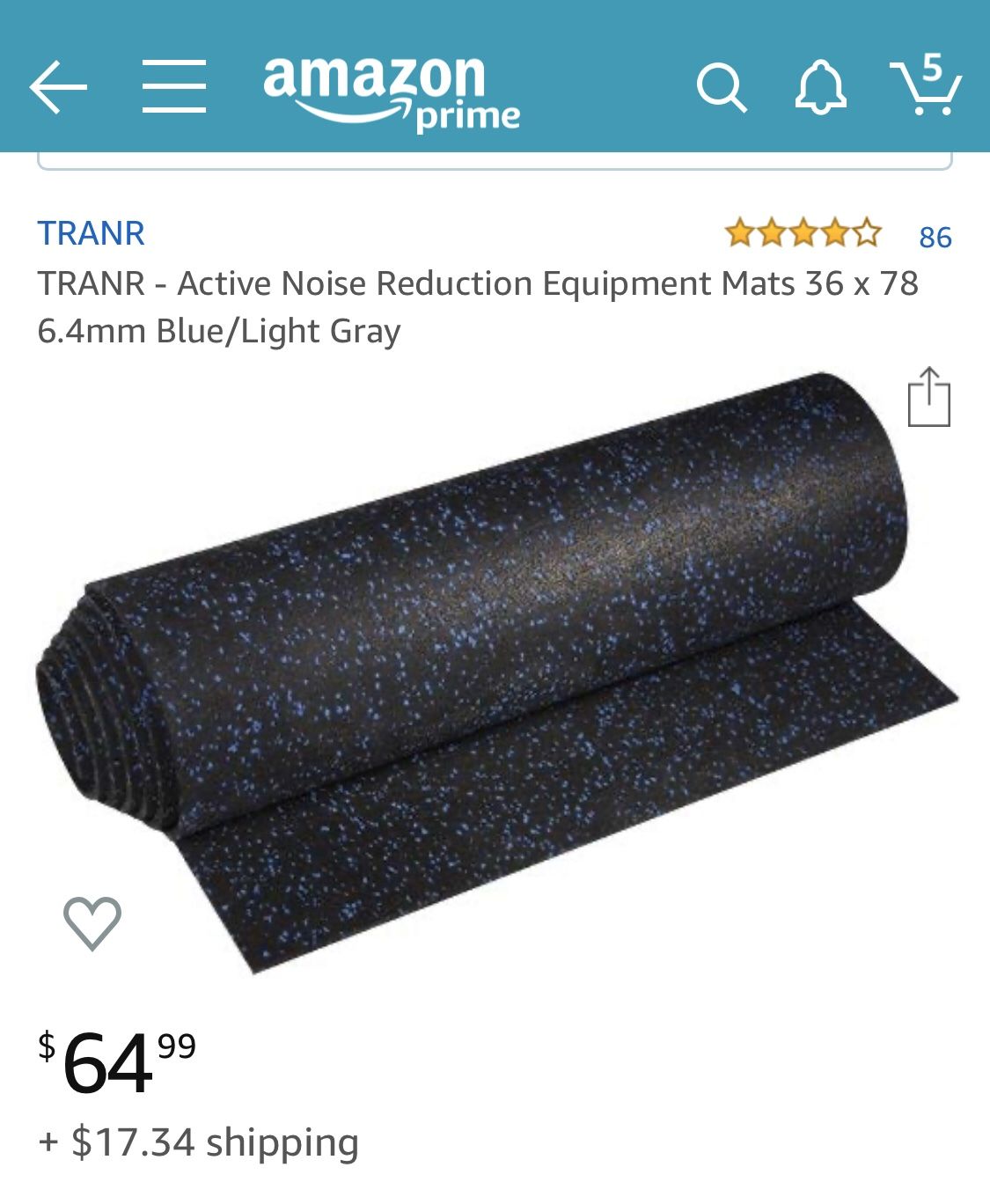 Exercise equipment mat noise reduction