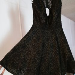 Short Black And Gold Dress