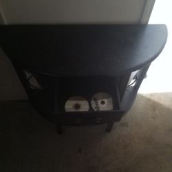 Black End Table With Drawer
