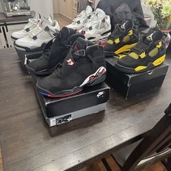 Jordans 4 size 9.5  and Jordans 8 150.00 each