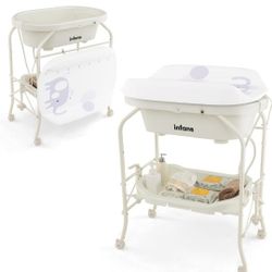 2 In 1 Baby Changing Table With Bath Tub Height adjustable and foldable.