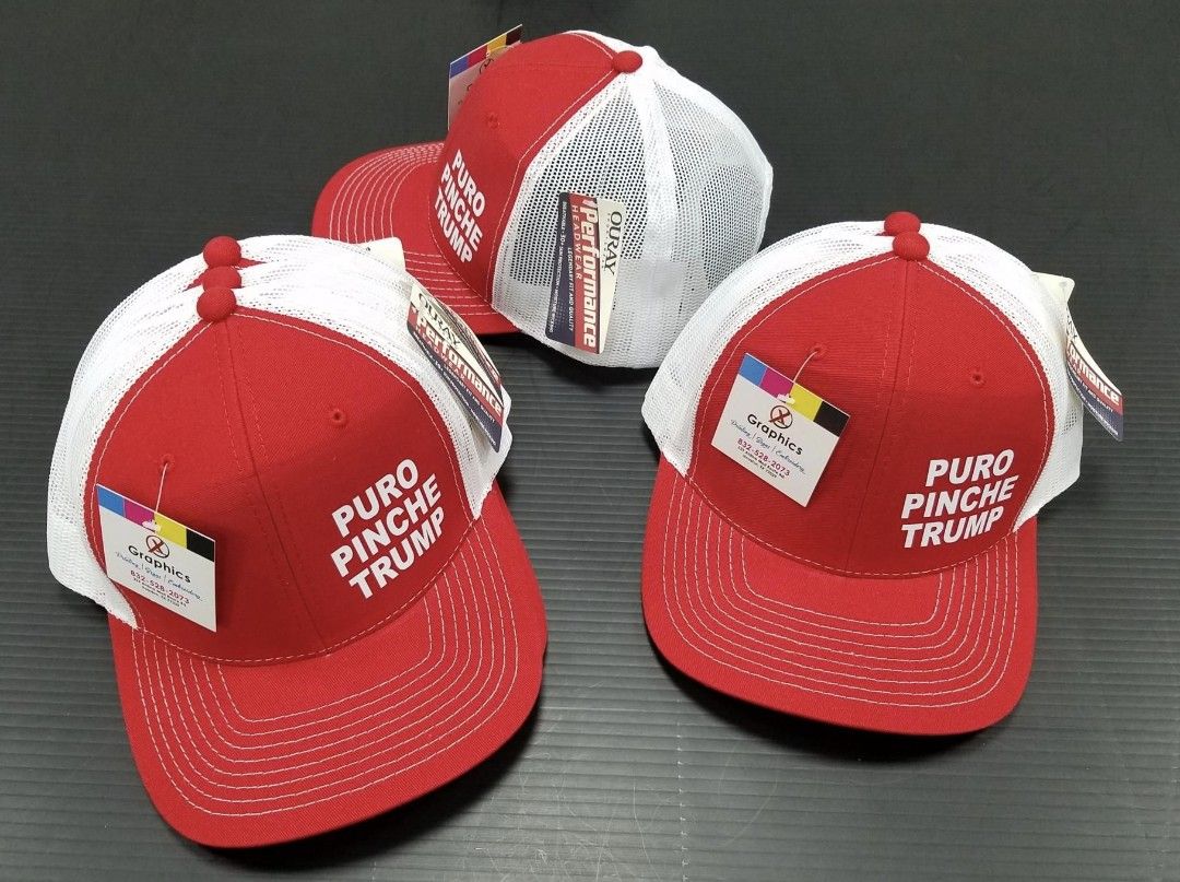 Puro Pinche trump Hats, Custom Caps, Personalized Hats, Business Hats, Commercial & Personal Embroidery No