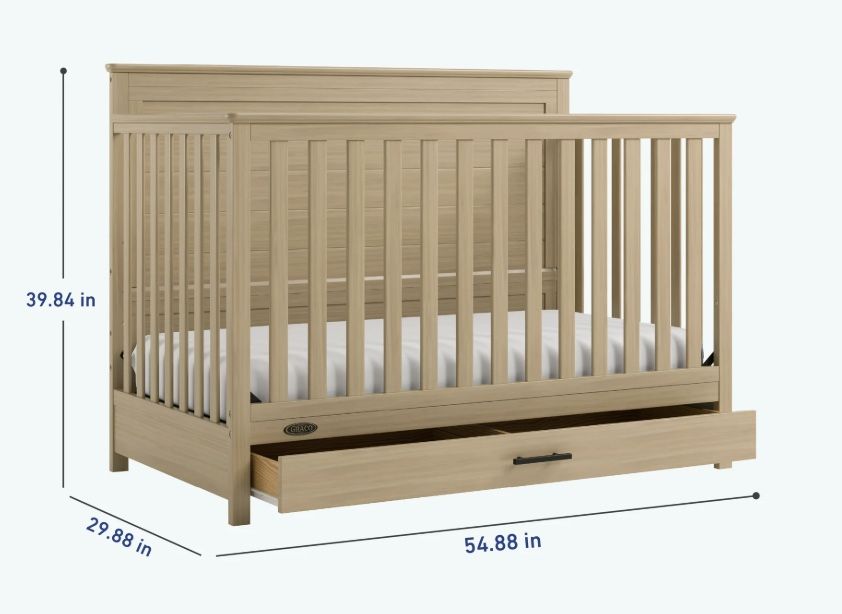 Graco Tristan 5 in 1 Convertible Baby Crib With Drawer
