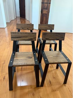 Reclaimed wood dining chairs