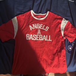 los angeles angels shirt red and white
