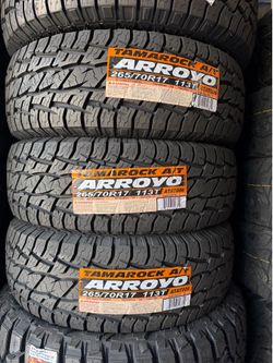 265/70/17 Arroyo all terrain 4 new tires installed ✅
